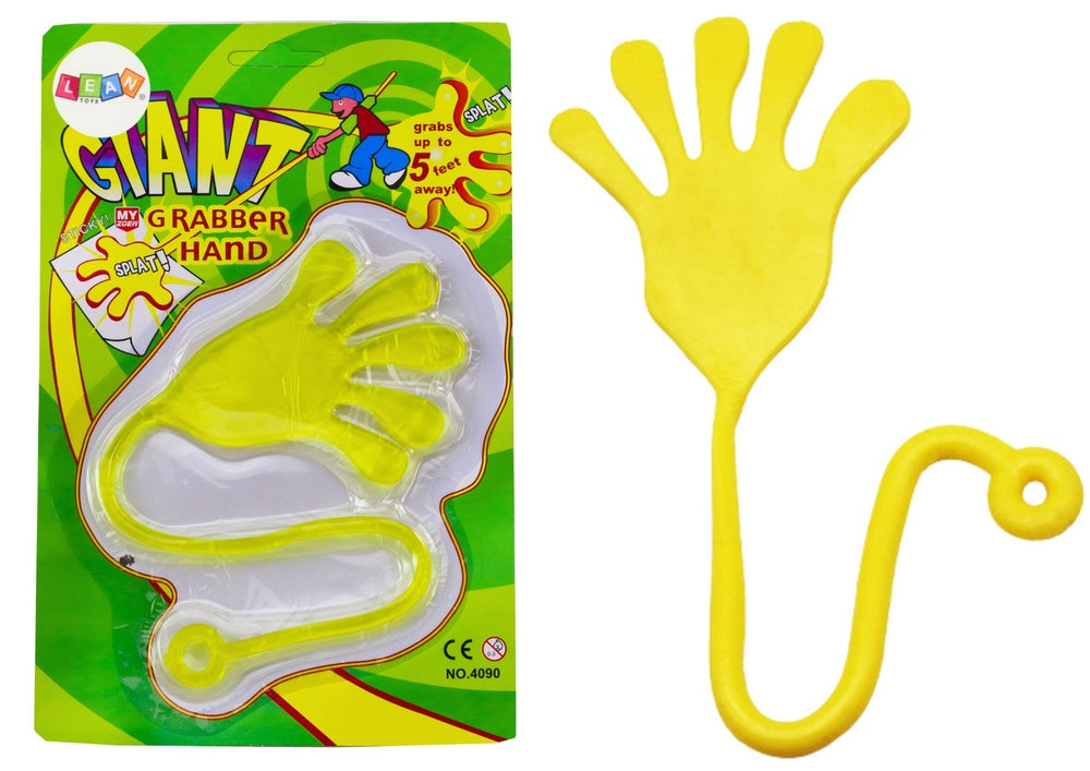 Klibbig hand leksak elastisk slime gul 23 cm, från 3 år