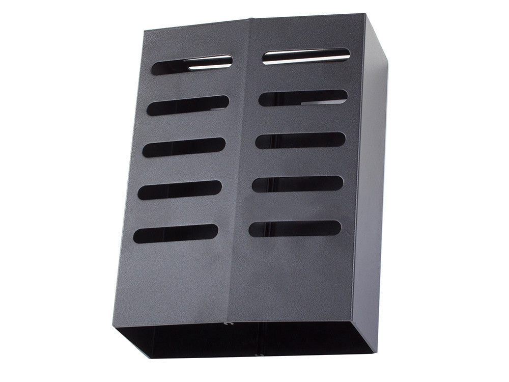 Knivställ väggmontering pulverlackerat stål svart 20x15x7,5 cm