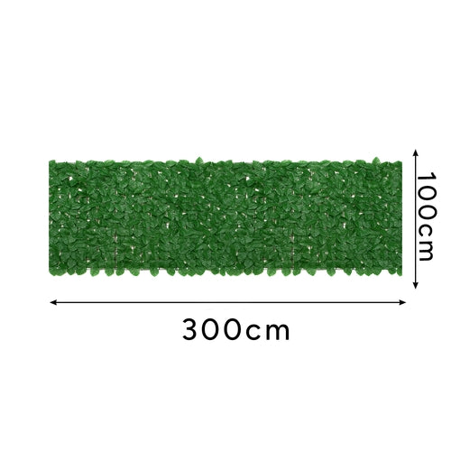 Konstgjord häck insynsskydd 3x1 m grön PP, 6 paneler 1x0,5 m