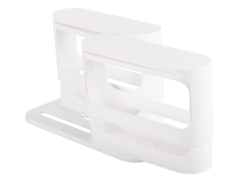 Kryddorganiser för skåp roterbar utdragbar plast vit 14x31x28 cm