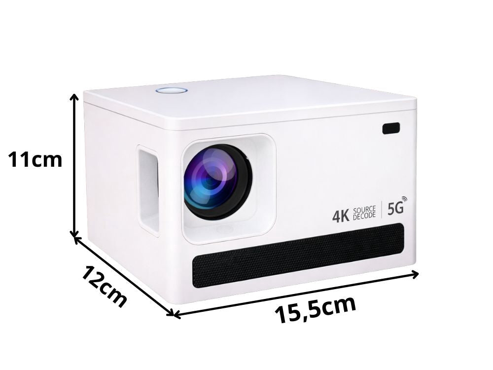 LCD-projektor Android TV 11 WiFi Bluetooth 720p stöd 4K 60–120