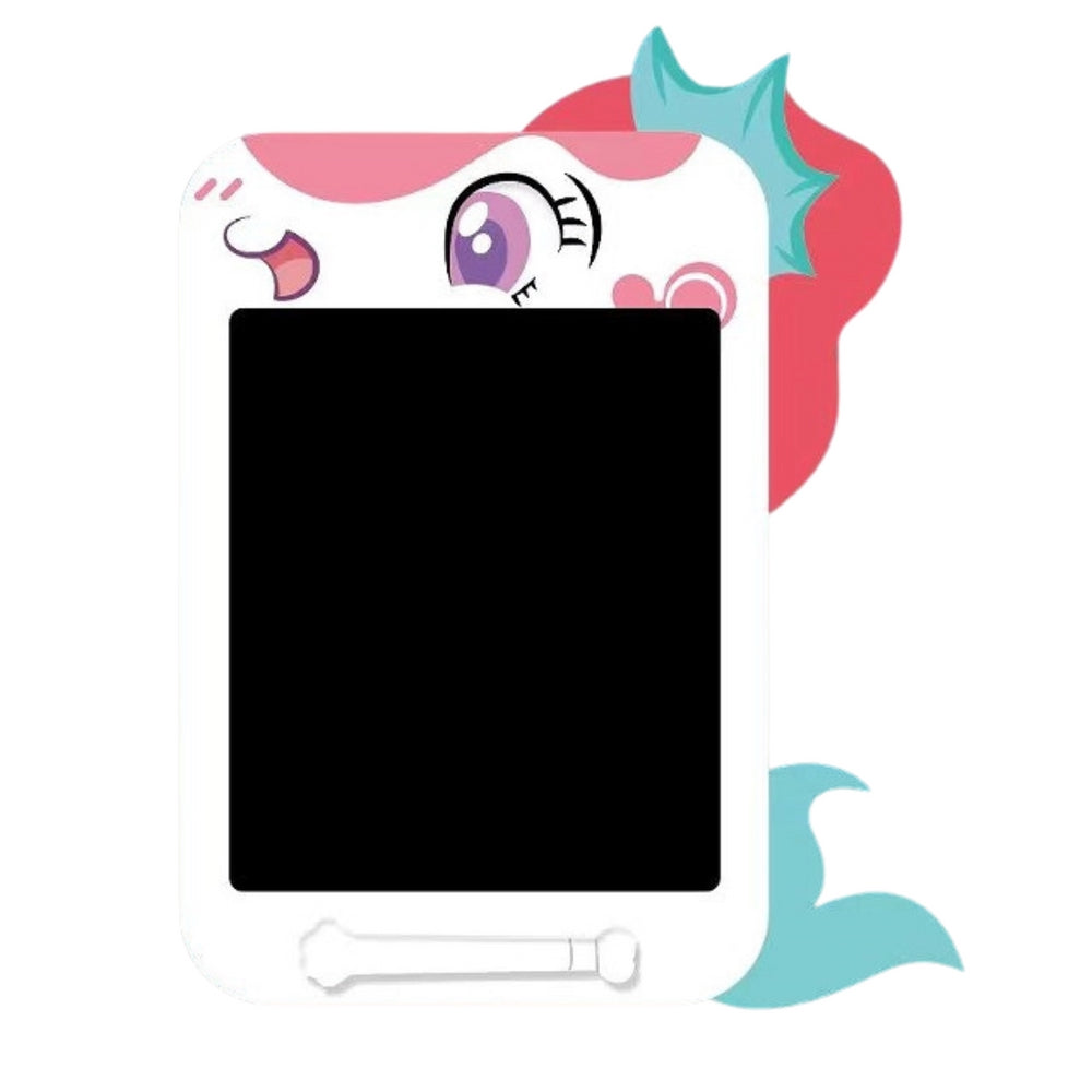 LCD-ritplatta för barn med stylus och suddknapp, unicorn 32x24 cm