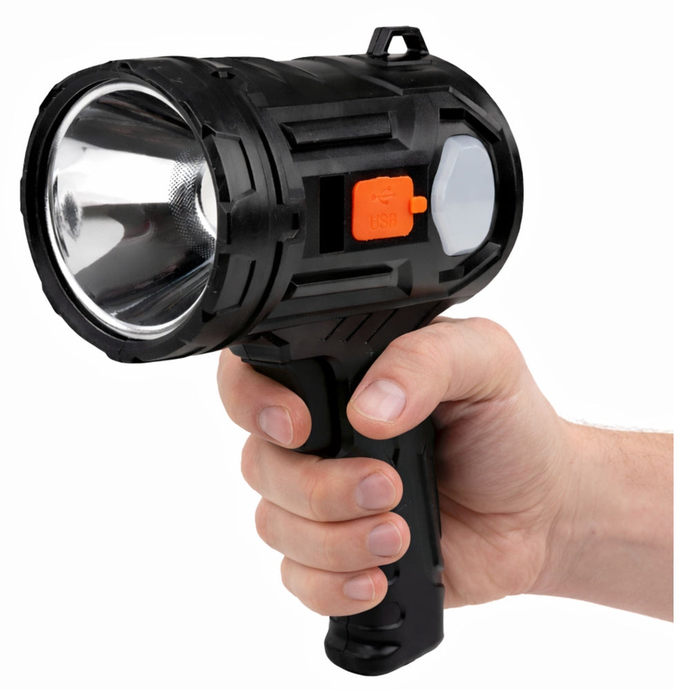 LED handhållen strålkastare 6 lägen USB/solpanel IPX4 1800 mAh