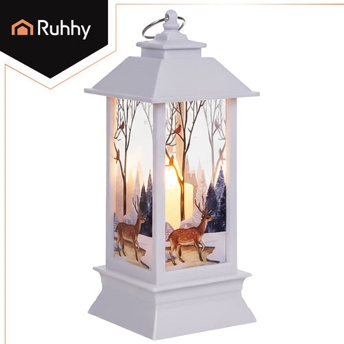 LED-jullykta vit med julmotiv batteridriven LR44 12,5 cm