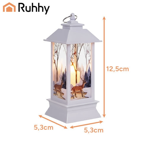 LED-jullykta vit med julmotiv batteridriven LR44 12,5 cm