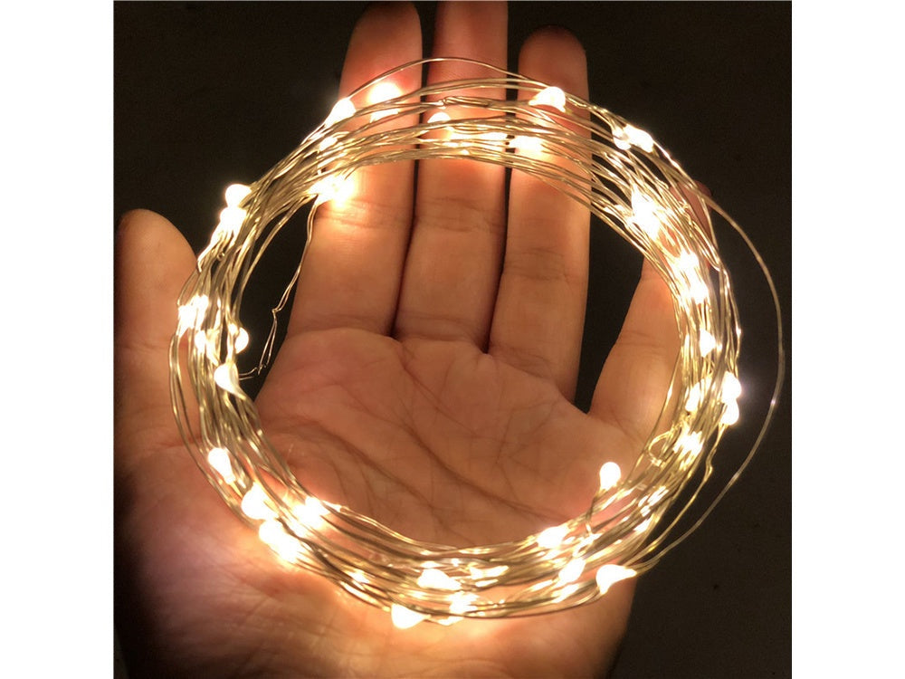 LED-ljusridå 3x3 m 300 LED varmvit USB med fjärrkontroll timer