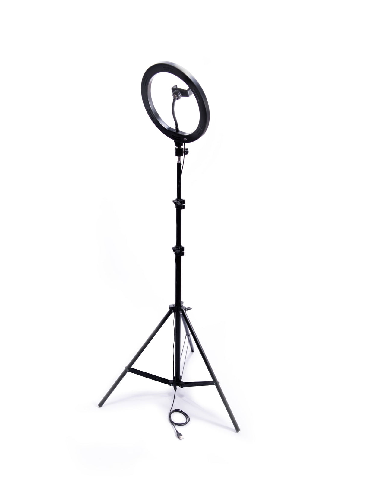 LED ringlampa 26 cm 60W USB med stativ 220 cm och mobilhållare