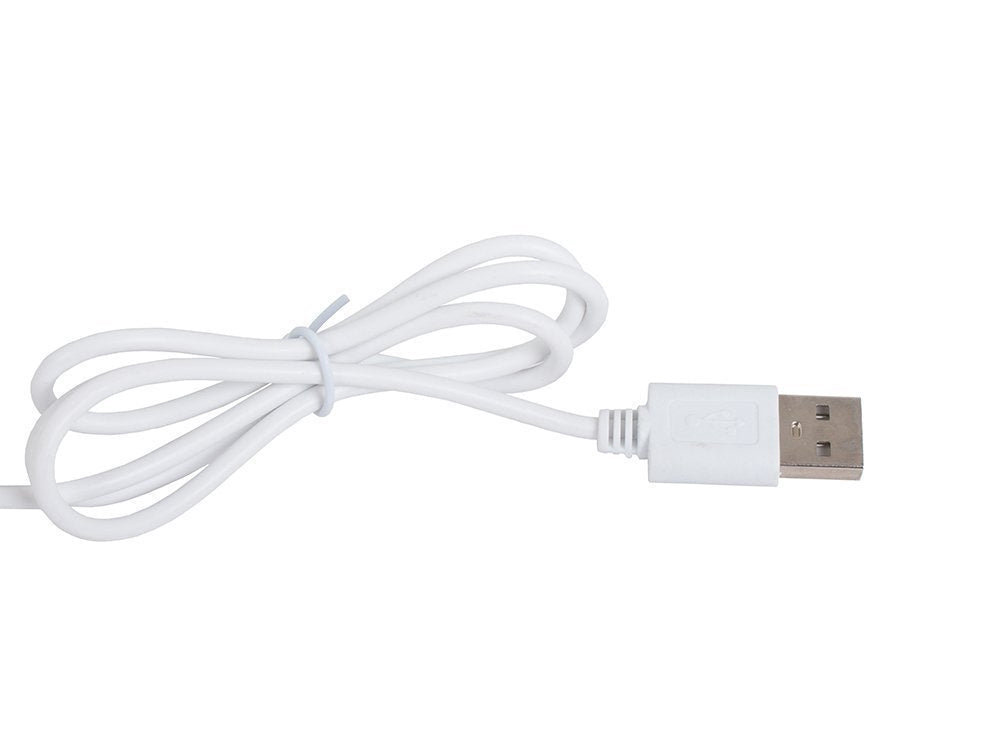 LED skrivbordslampa med klämma 24 LED USB vit/rosa maxhöjd 53 cm