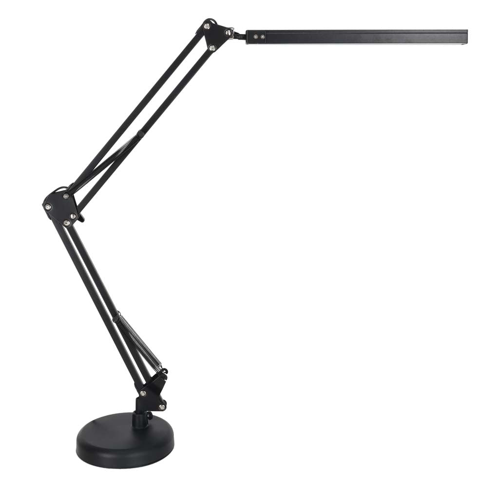 LED-skrivbordslampa med klämma USB 10 nivåer 3500–6000K svart