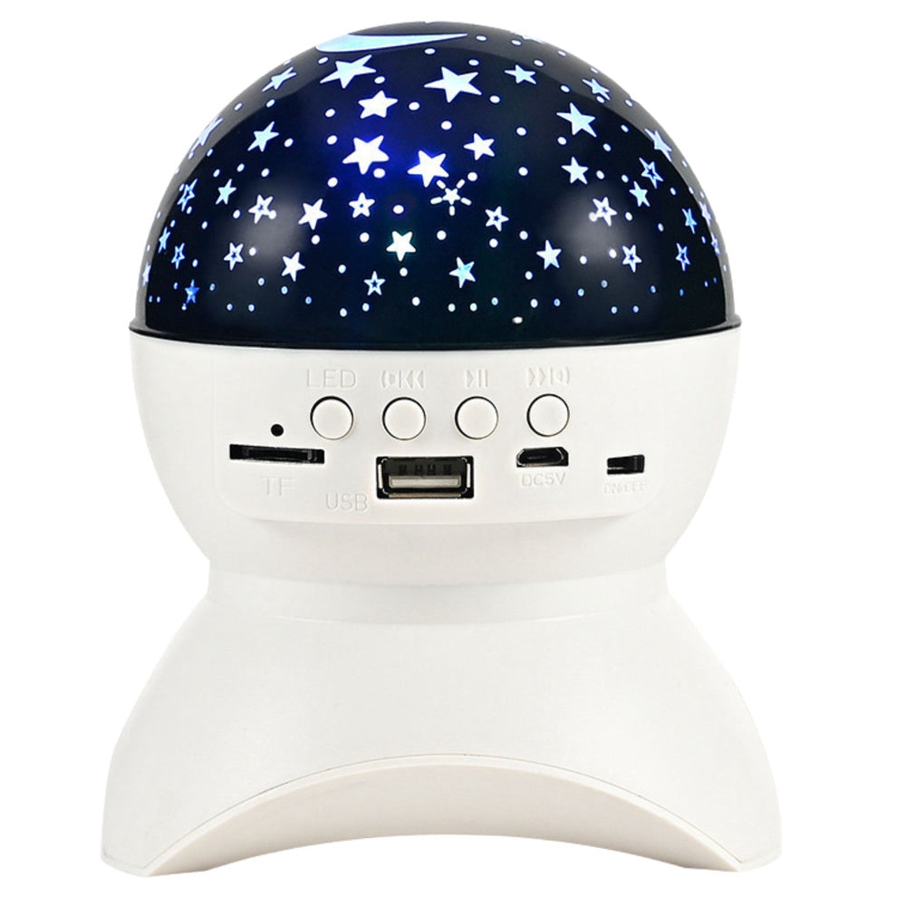 LED stjärnprojektor nattlampa med Bluetooth-högtalare USB/microSD
