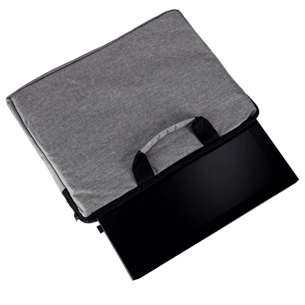 Laptopväska 15,6" vadderad Oxford-tyg grå/svart med extra ficka