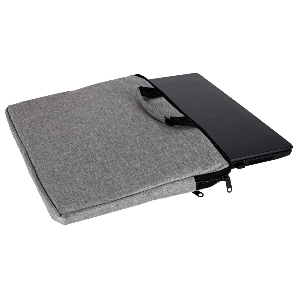 Laptopväska 15,6" vadderad Oxford-tyg grå/svart med extra ficka