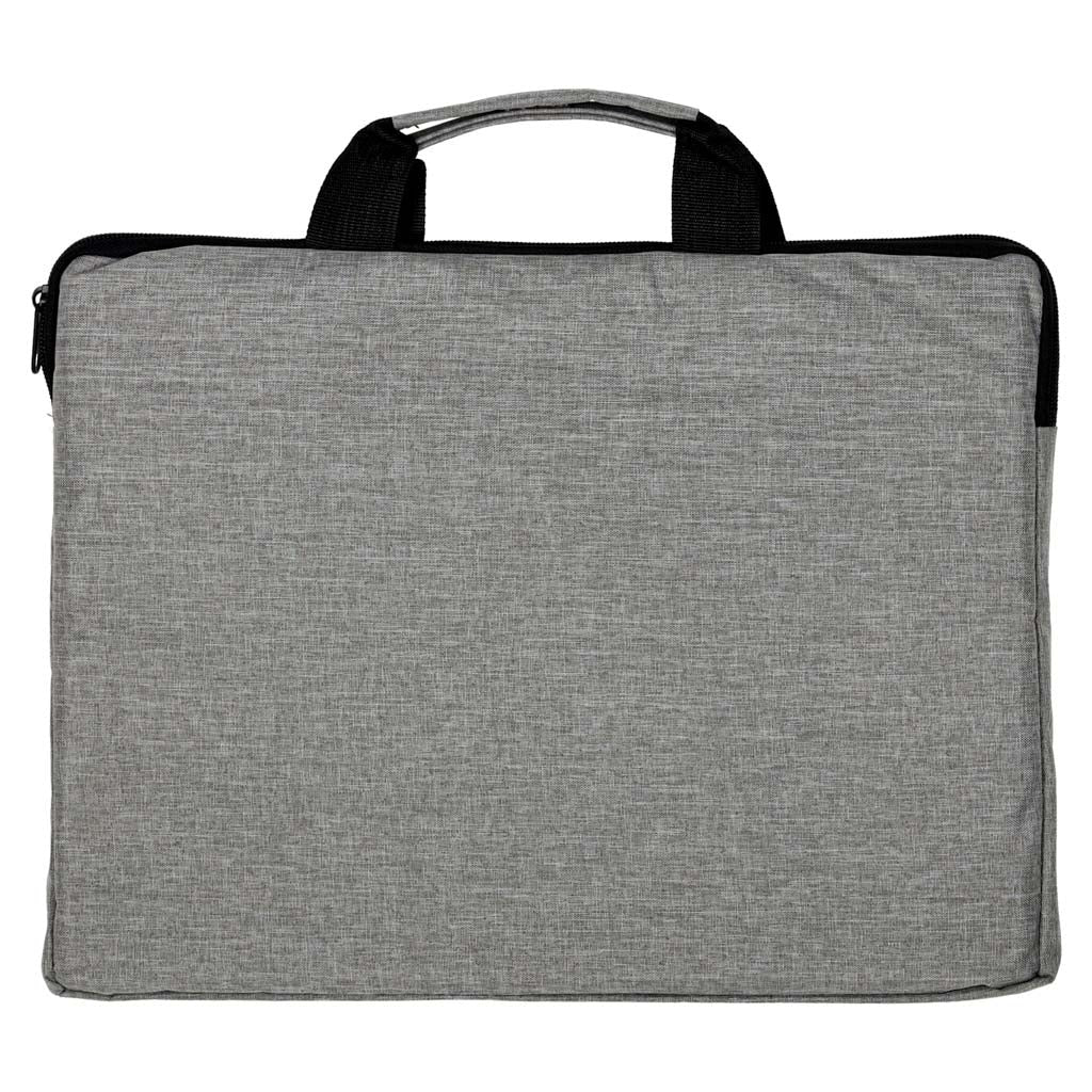 Laptopväska 15,6" vadderad Oxford-tyg grå/svart med extra ficka