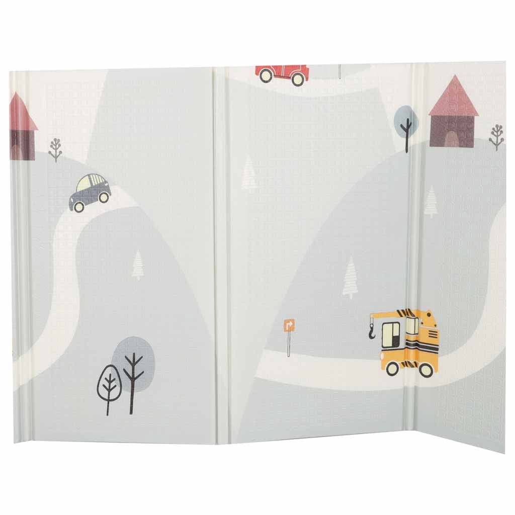 Lekmatta skum XPE 150x200 cm fällbar halkfri dubbelsidig gatumönster