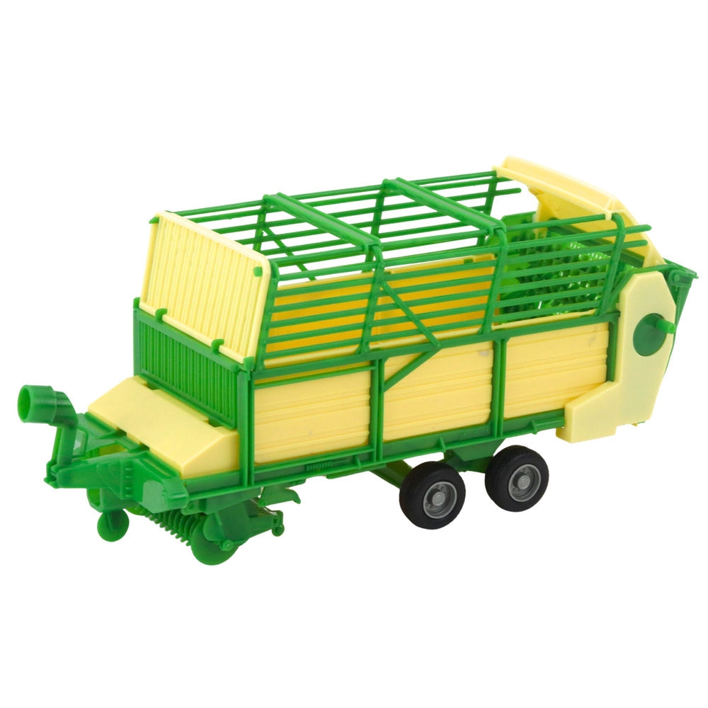 Leksak gårdstraktor med trailer 49 cm röd/grön/gul plast