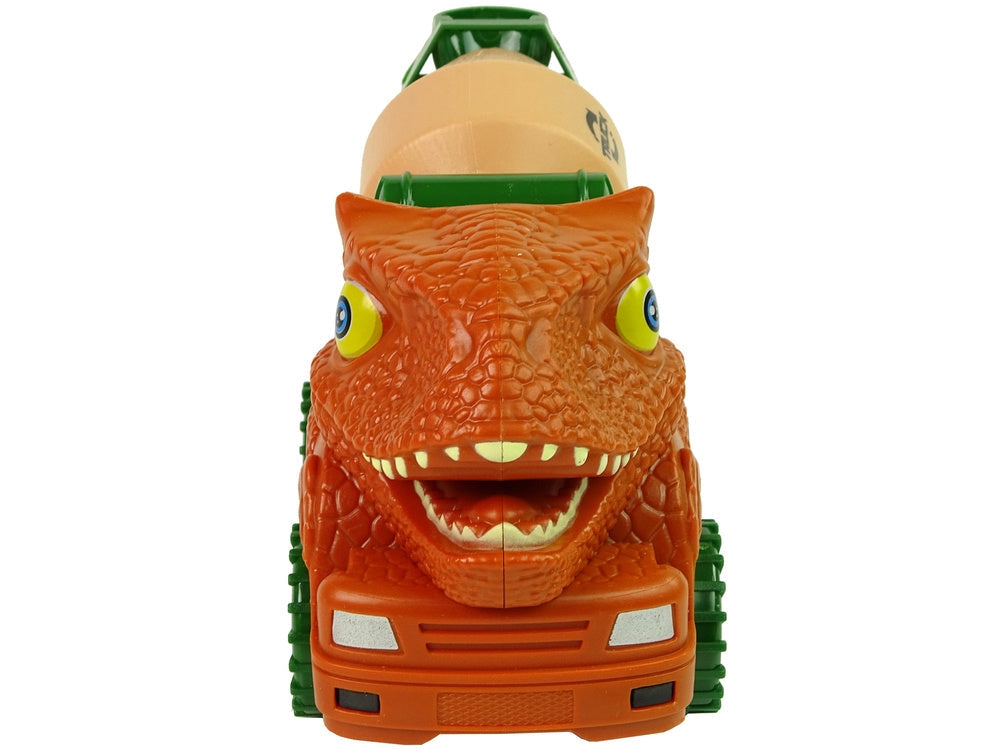 Leksaksbetongbil dinosaurie 17 cm med skruvmejsel, friktionsdrift