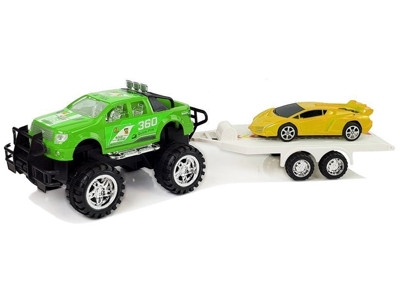 Leksaksbilar set 3-pack friktionsdrift bärgningsbil off-road sportbil