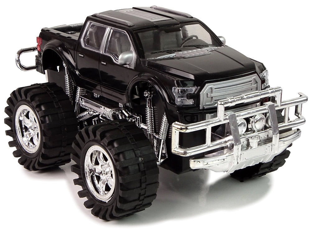 Leksaksbilar set Monstertruck med karavan och vit BMW, 3 delar
