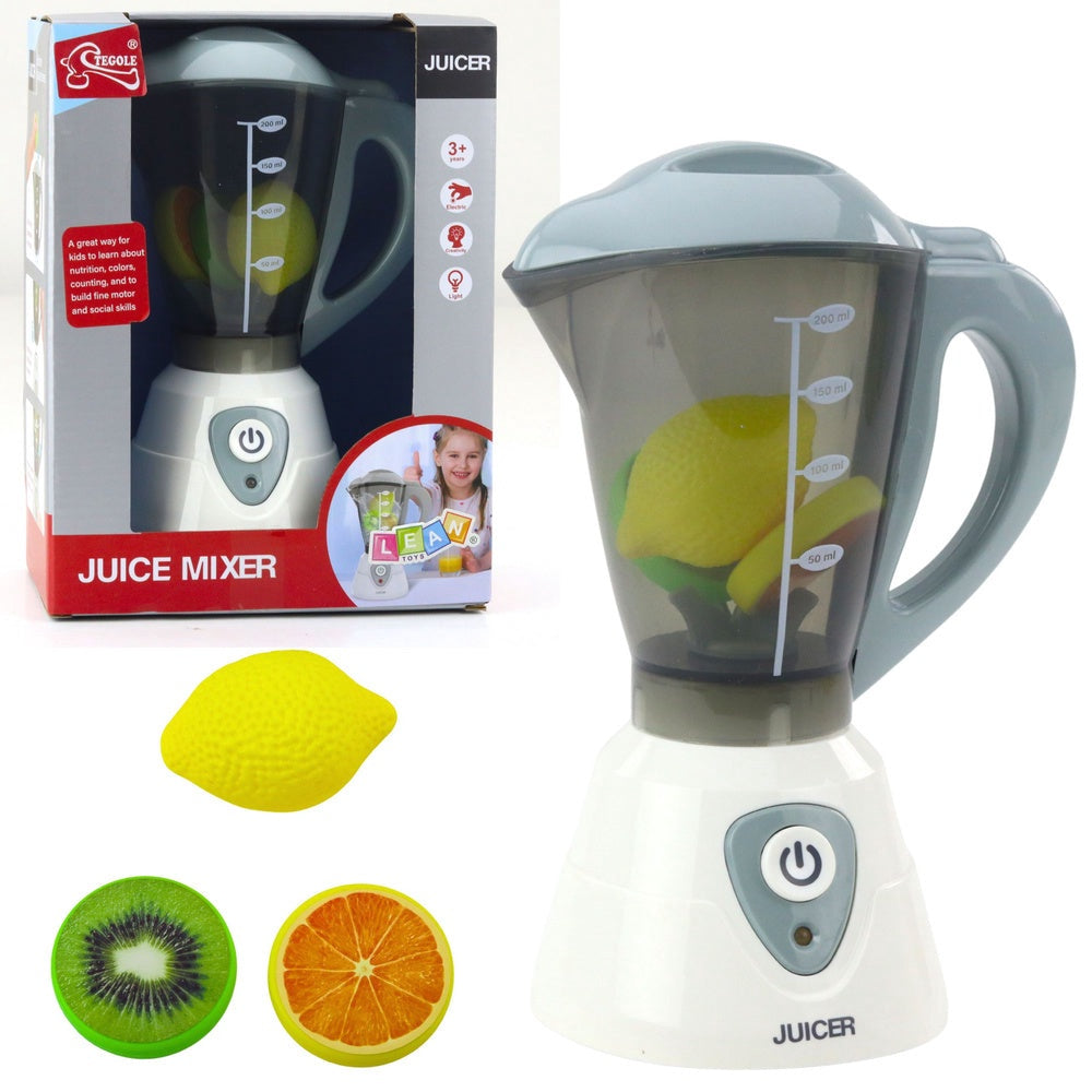 Leksaksblender med ljus/ljud och fruktskivor 3+ (2xAA ej ingår)