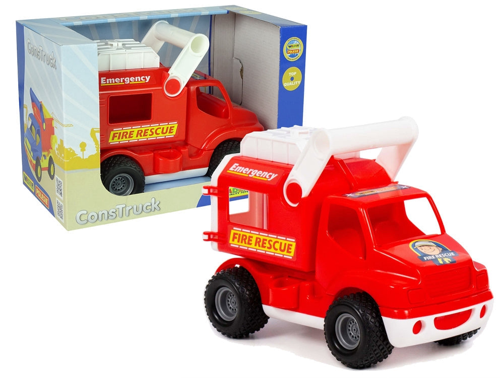Leksaksbrandbil 24 cm med öppningsbara delar och gummihjul, 1+ år