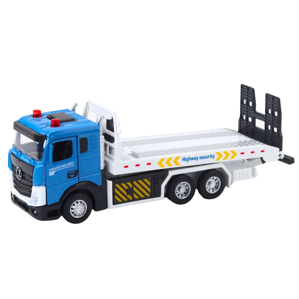Leksaksbärgningsbil/transportlastbil med rörlig plattform, ljus & ljud