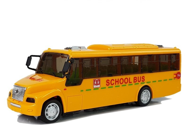 Leksaksbuss skolbuss 20 cm med ljus & ljud, dragback, 3+ år
