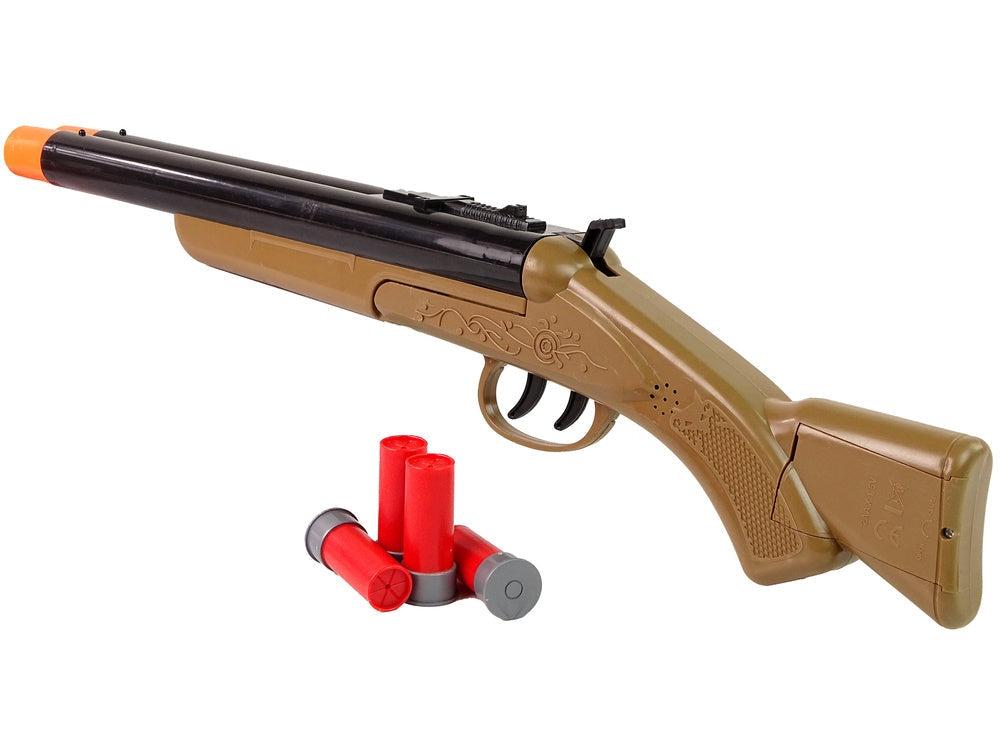 Leksakscowboy shotgun med ljudeffekt och 4 patroner, 46 cm, 3+