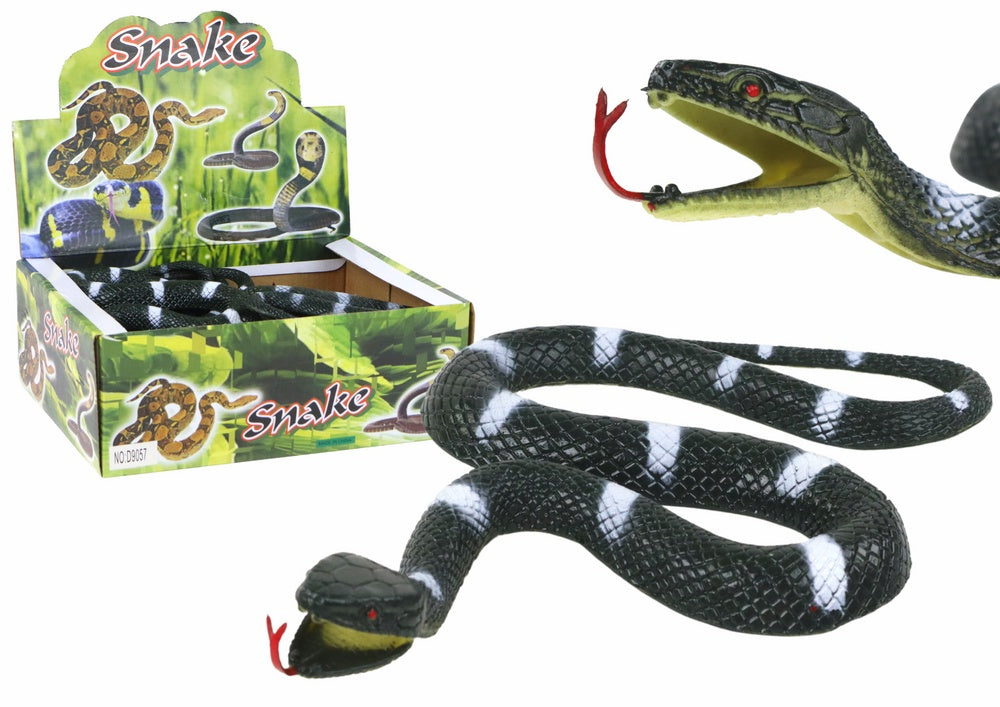 Leksakshandduk i gummi 20 cm svart/vit randig 12-pack CE EN71