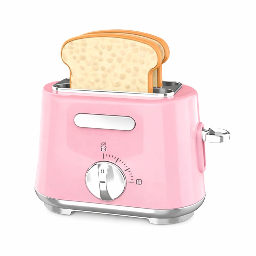 Leksaksköksapparater set 6 delar rosa/vit – kaffemaskin brödrost mixer