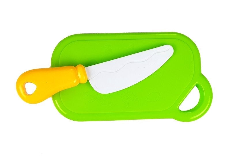 Leksaksmat skärset med kniv & skärbräda, 8 delar, 3+ år