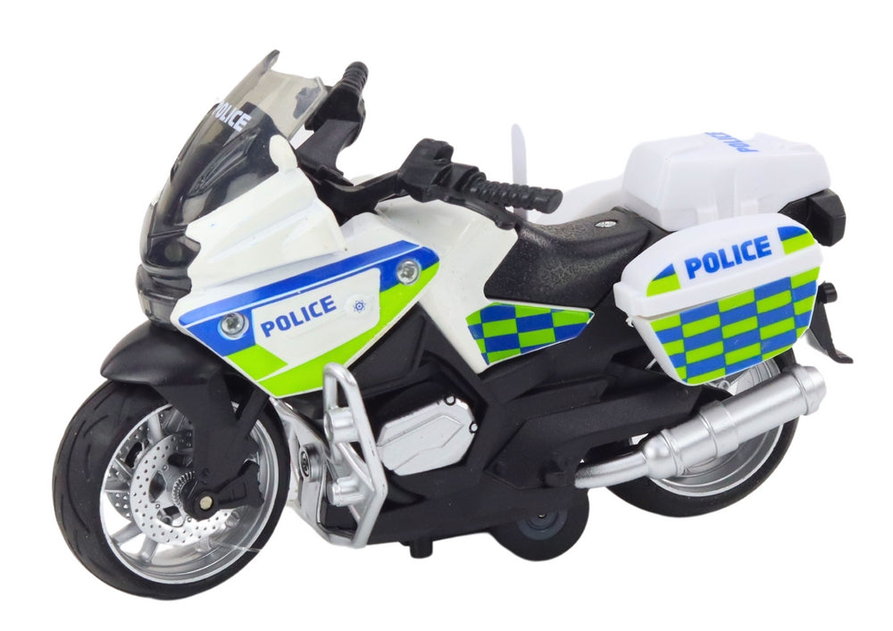 Leksaksmotorcykel med friktionsdrift 16 cm, 6-pack (slumpad design)