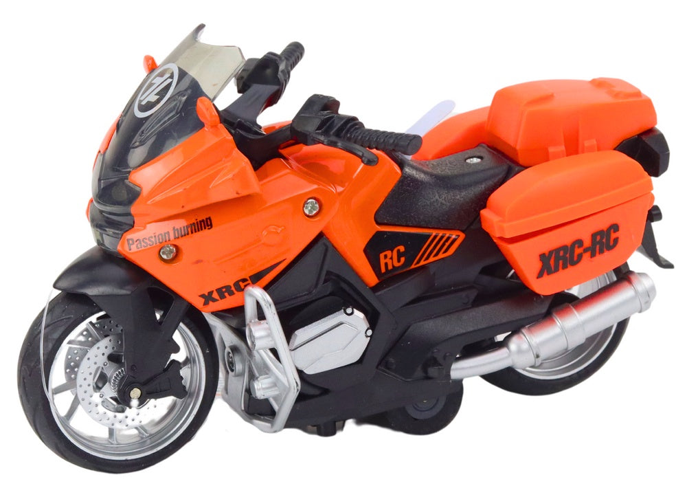 Leksaksmotorcykel med friktionsdrift 16 cm, 6-pack (slumpad design)
