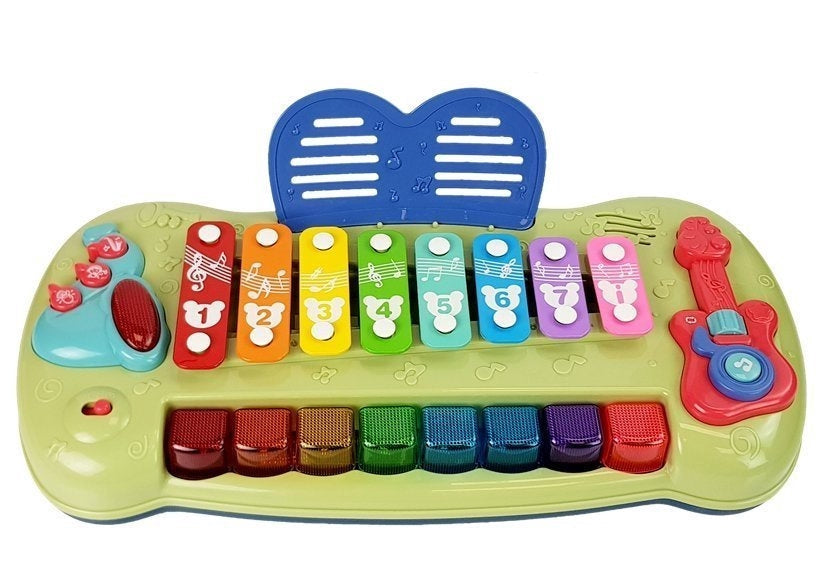 Leksakspiano baby grand med ljus, 8 toner och melodier, 18+ mån