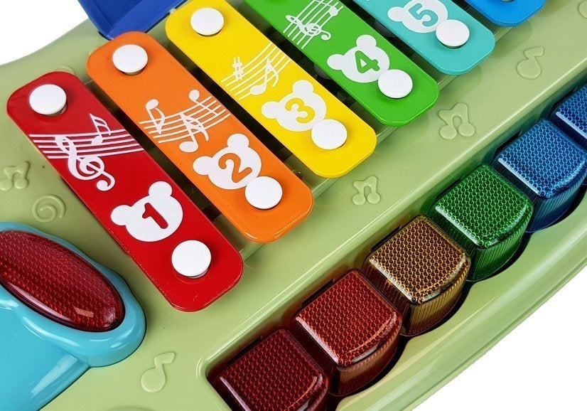 Leksakspiano baby grand med ljus, 8 toner och melodier, 18+ mån