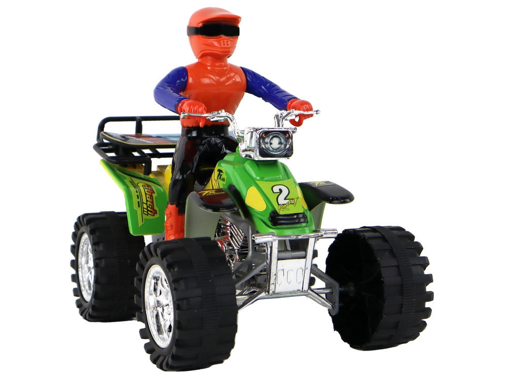 Leksaksquad friktionsdrift med pusher 19 cm grön/gul 3+ år