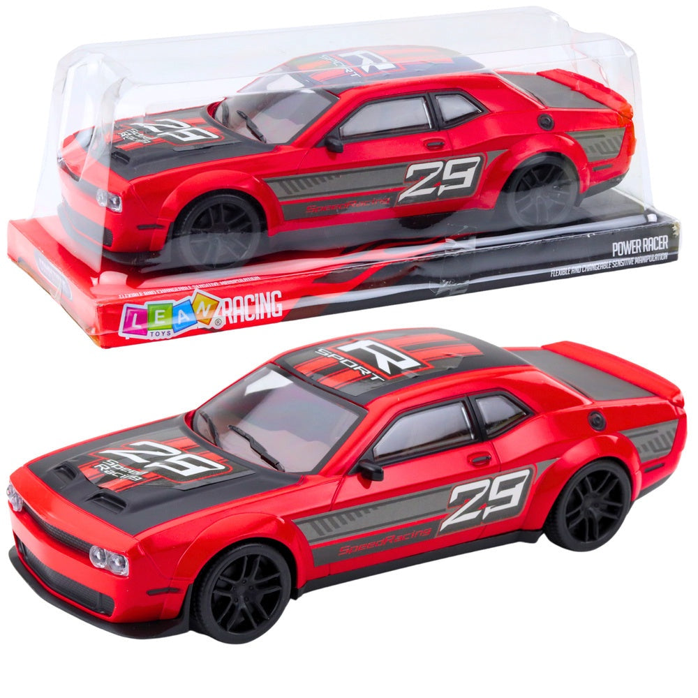 Leksaks sportbil med bakhjulsdrift push-and-go röd 28 cm nr 29