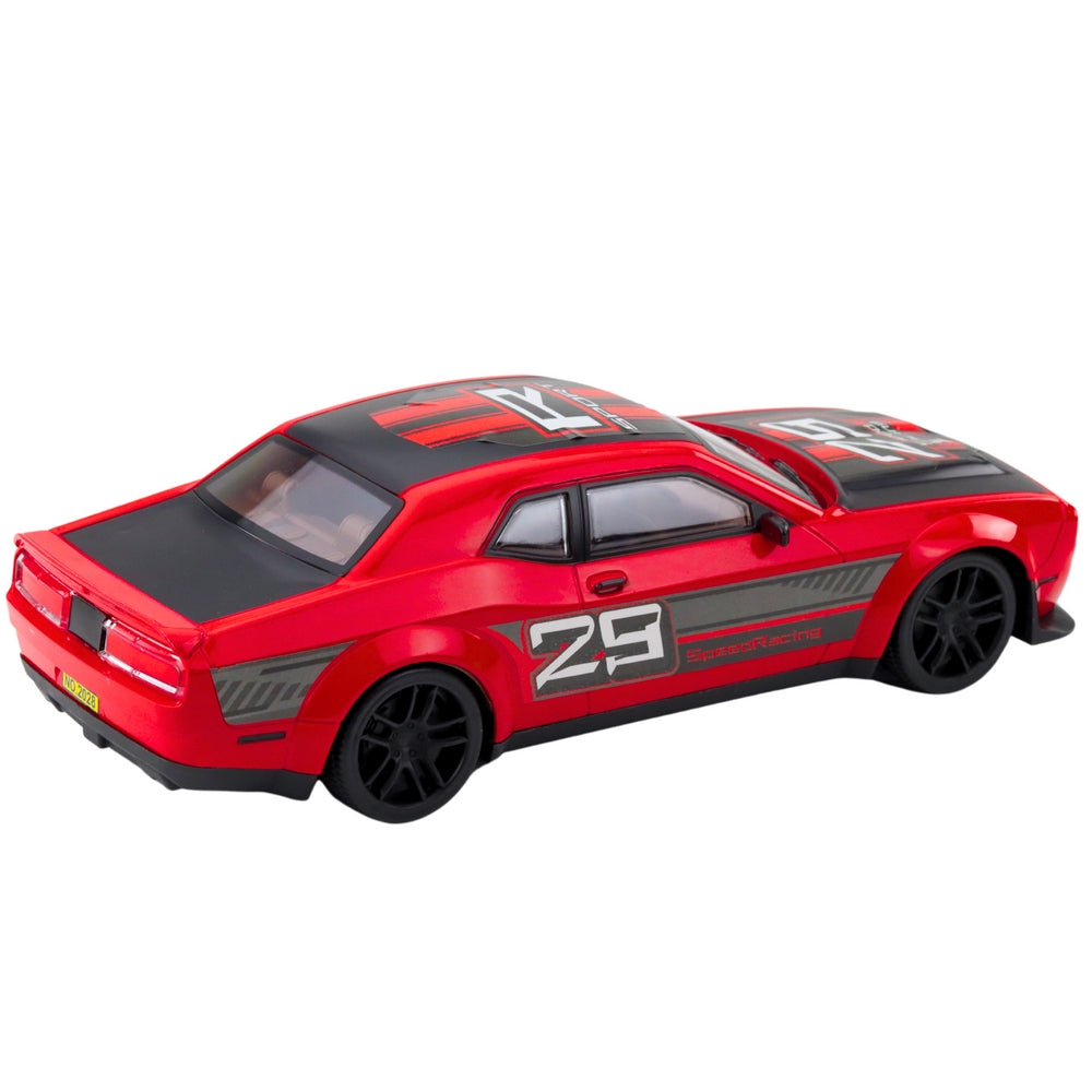 Leksaks sportbil med bakhjulsdrift push-and-go röd 28 cm nr 29