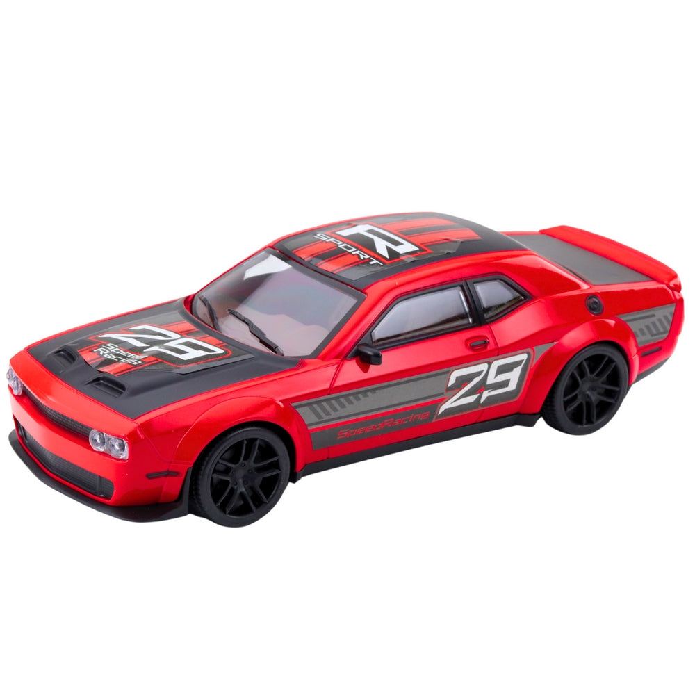 Leksaks sportbil med bakhjulsdrift push-and-go röd 28 cm nr 29