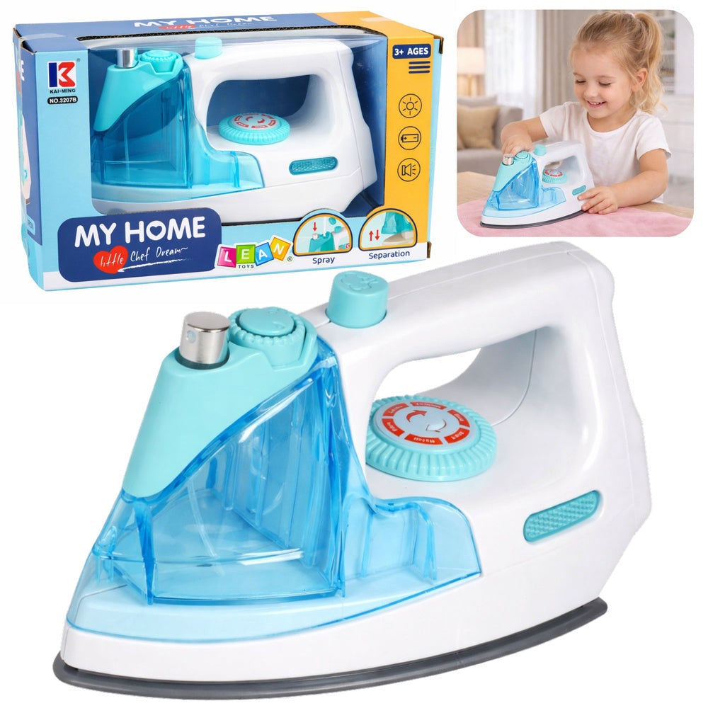 Leksaksstrykjärn med sprayfunktion, ljus & ljud, 2xAA, från 3 år