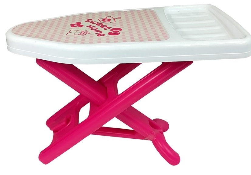 Leksaksstrykset rosa med strykjärn och strykbräda 40 cm, 3+ år