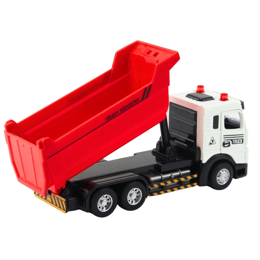 Leksaks tipptruck i metall med rörlig tippkropp, ljus/ljud, 3x AG13