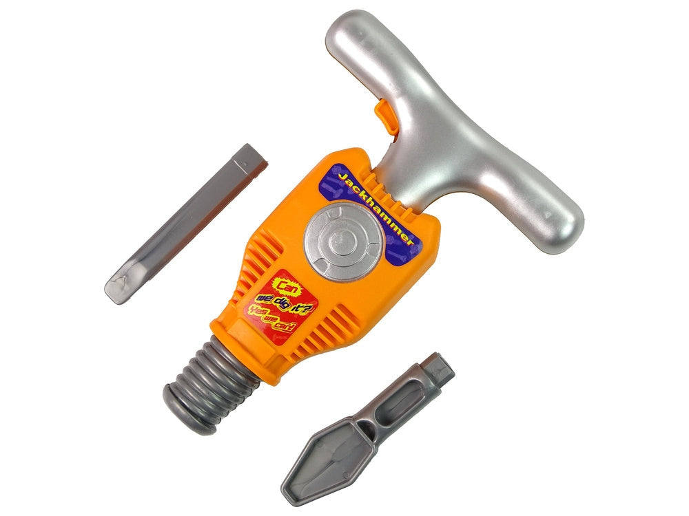 Leksaksverktygsset jackhammer med hörselskydd & skyddsglasögon 3+
