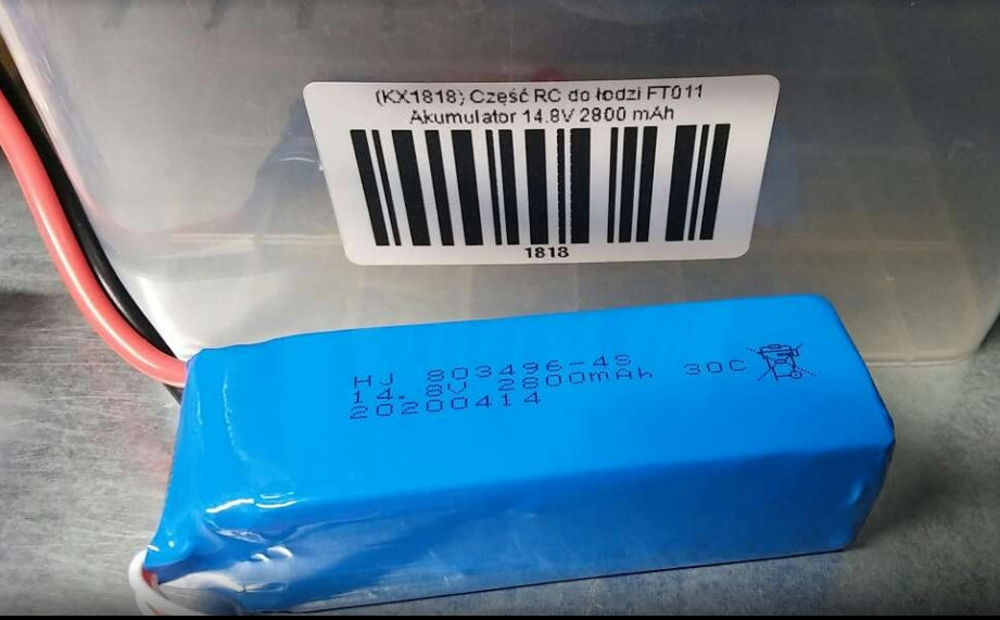 LiPo-batteri 14,8V 2800mAh för FT011 RC-båt