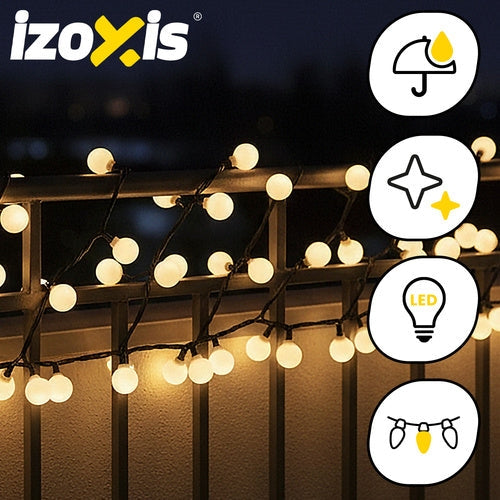 Ljusslinga 30 m 300 LED varmvitt 8 lägen IP44 för inom/utomhus