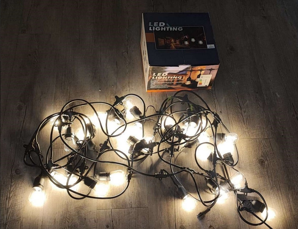 Ljusslinga utomhus 15 LED varmvit 15 m IP44