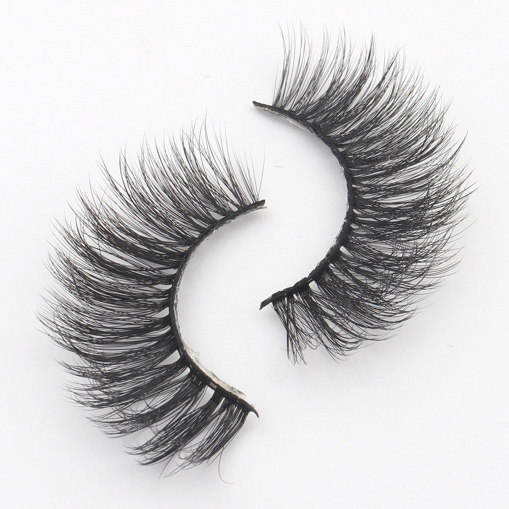 Lösögonfransar faux mink svarta 15 mm 5 par (10 st) utan lim