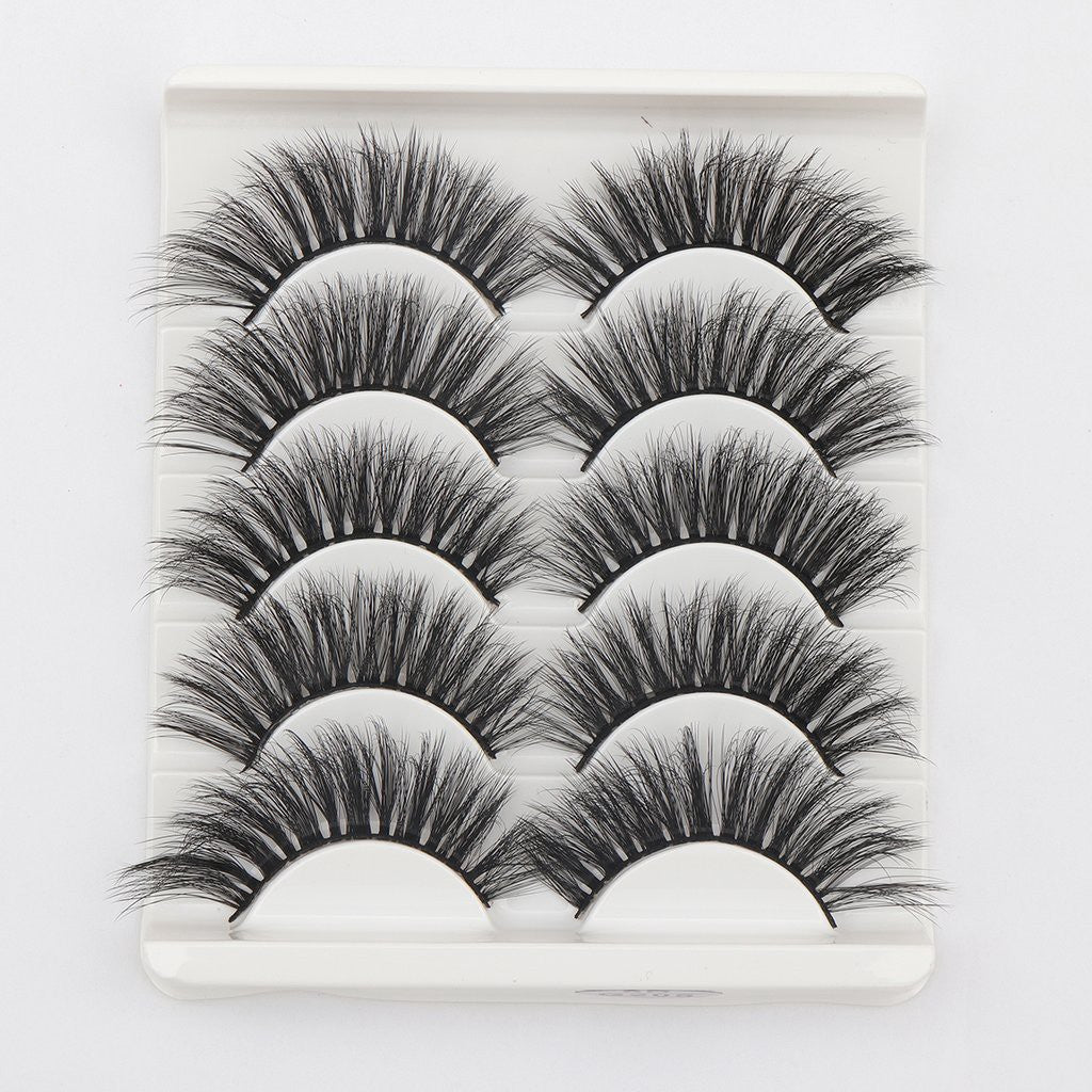 Lösögonfransar faux mink svarta 15 mm 5 par (10 st) utan lim