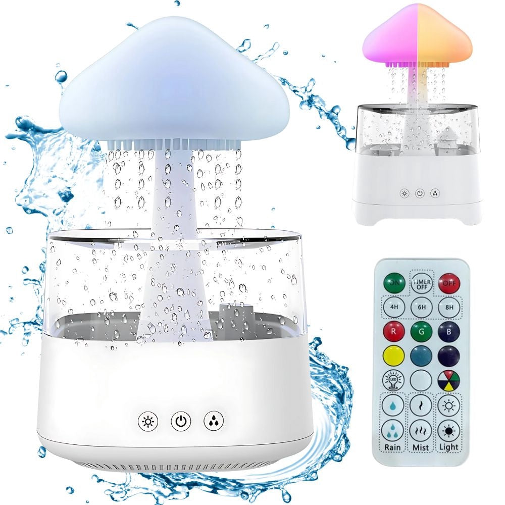 Luftfuktare aromadiffuser RGB-lampa 450 ml med fjärrkontroll USB