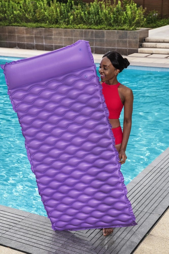 Luftmadrass 213x86 cm med uppblåsbar kudde PVC max 90 kg