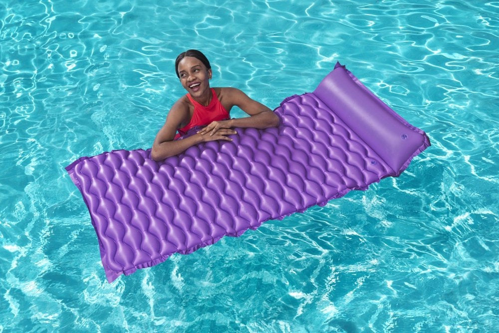 Luftmadrass 213x86 cm med uppblåsbar kudde PVC max 90 kg
